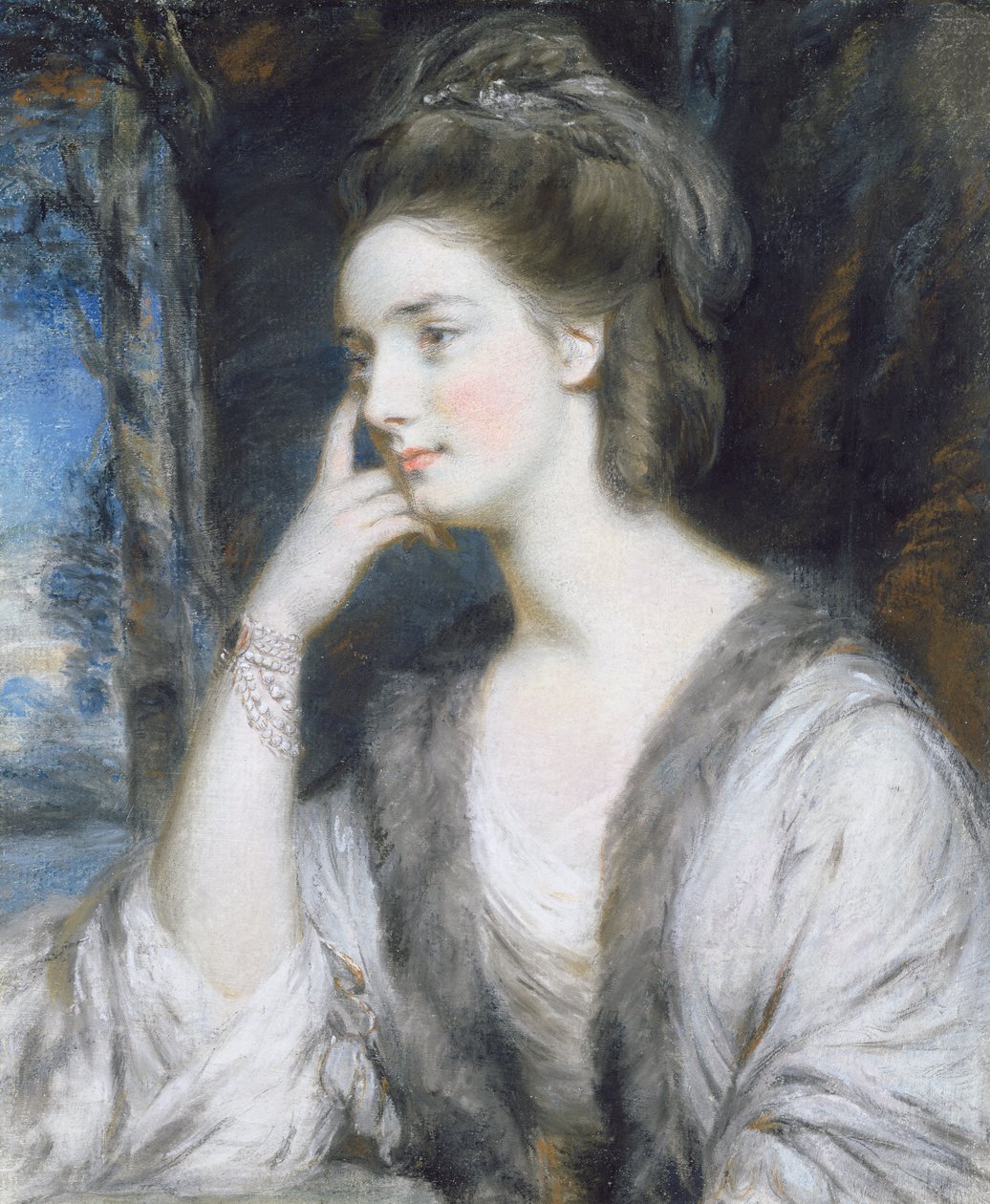 Lady Watkin Williams-Wynn (blyant og pastel forhøjet med kropsfarve på papir) af Daniel Gardner