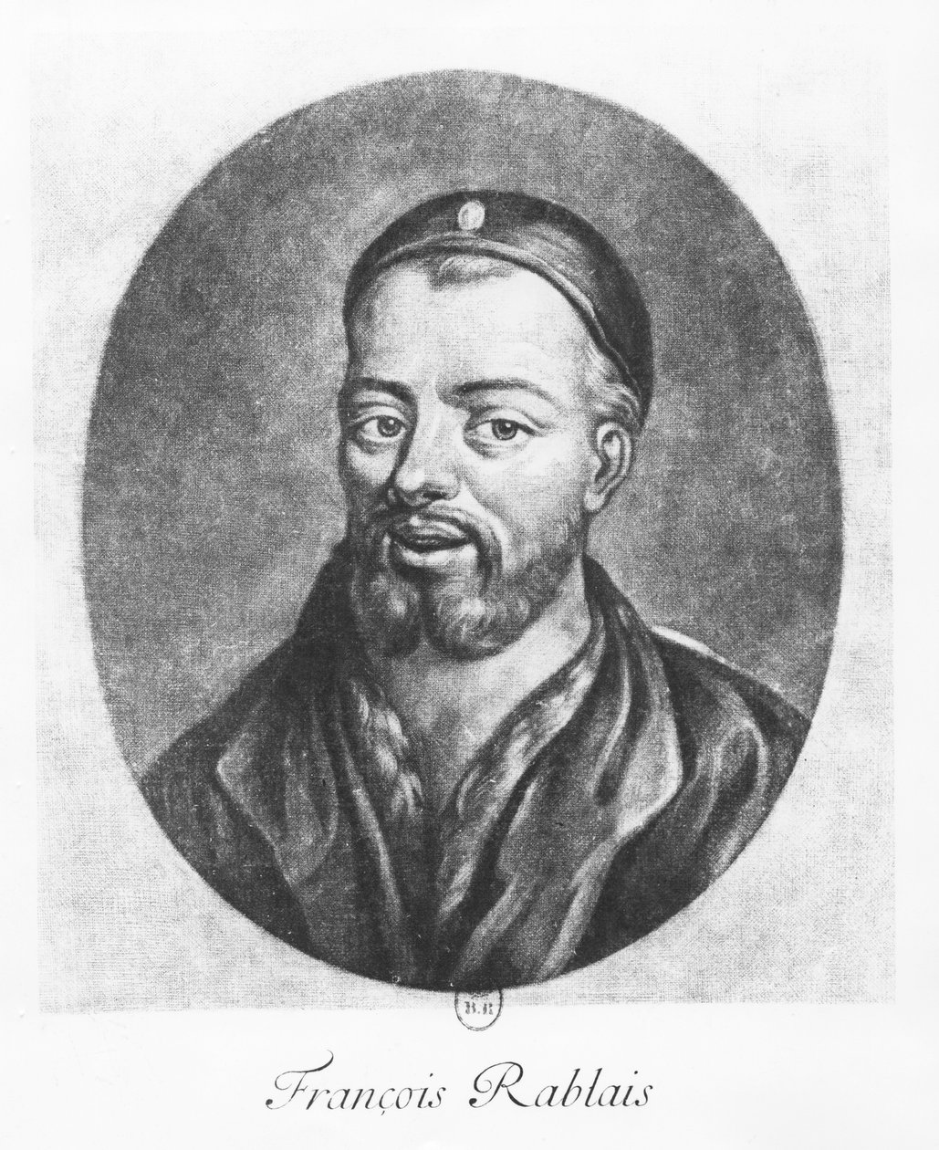 Portræt af François Rabelais (gravering) af Daniel I Sarrabat