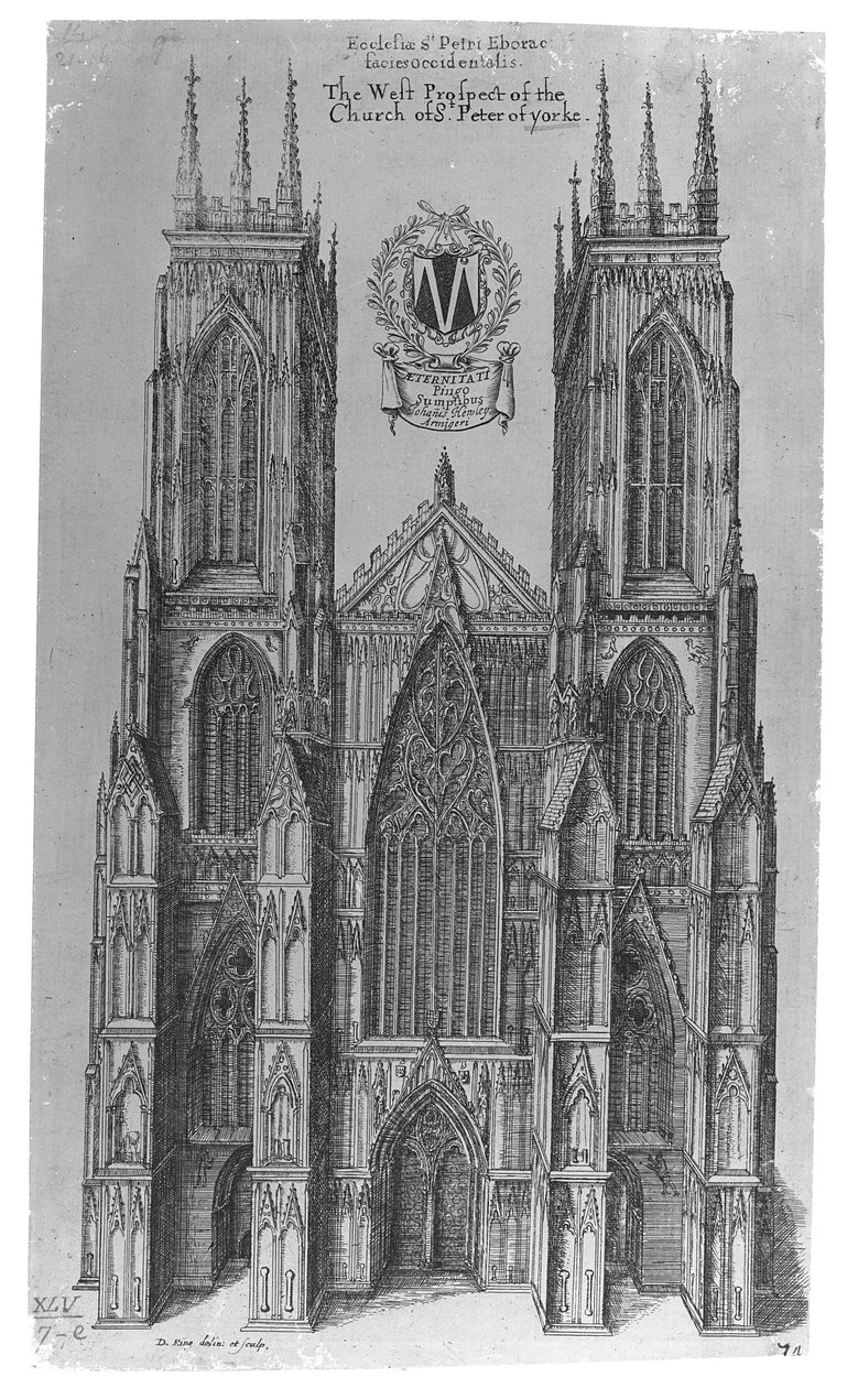 Det vestlige perspektiv af kirken St. Peter of York af Daniel King