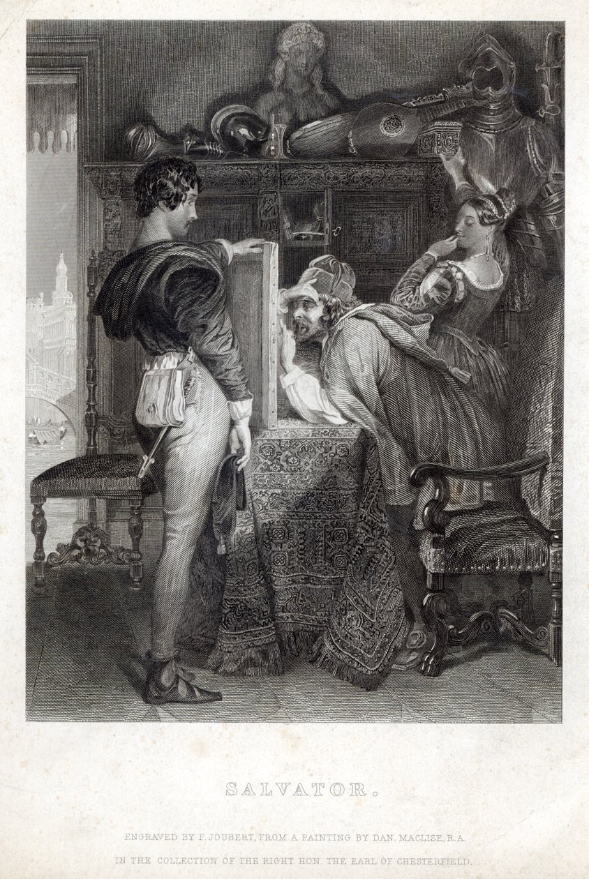 Salvator, graveret af Ferdinand Jean Joubert (1810-84) af Daniel Maclise