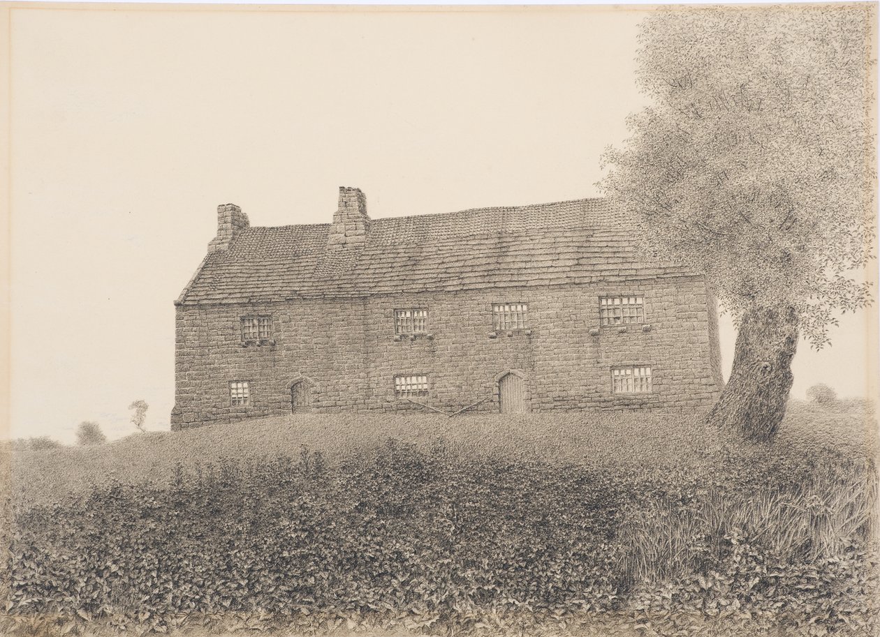 Chibburn, ca. 1916 (trækul på kort) af Daniel Oliver