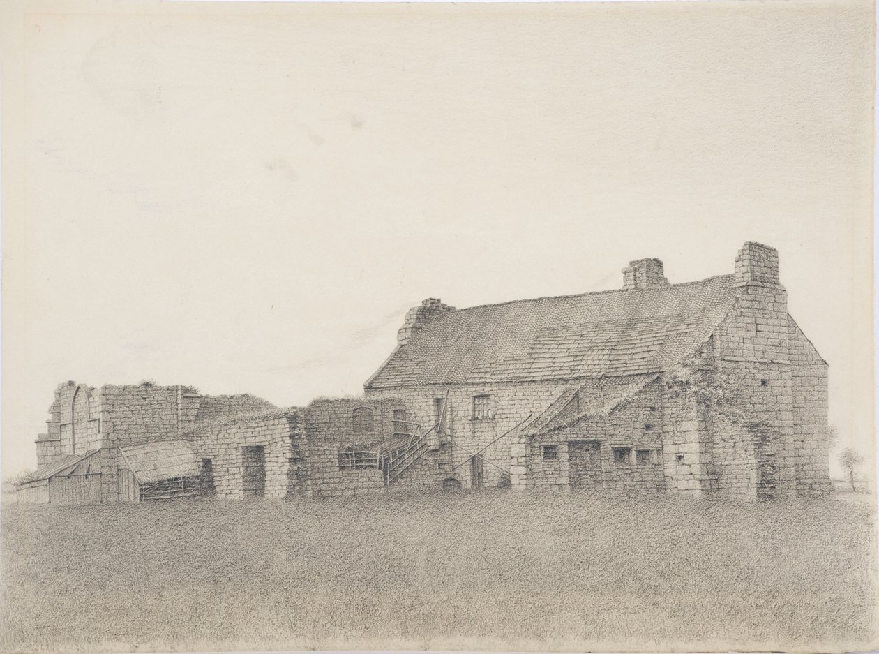 Chibburn, nær Morpeth, ca. 1916 (kul på papir) af Daniel Oliver