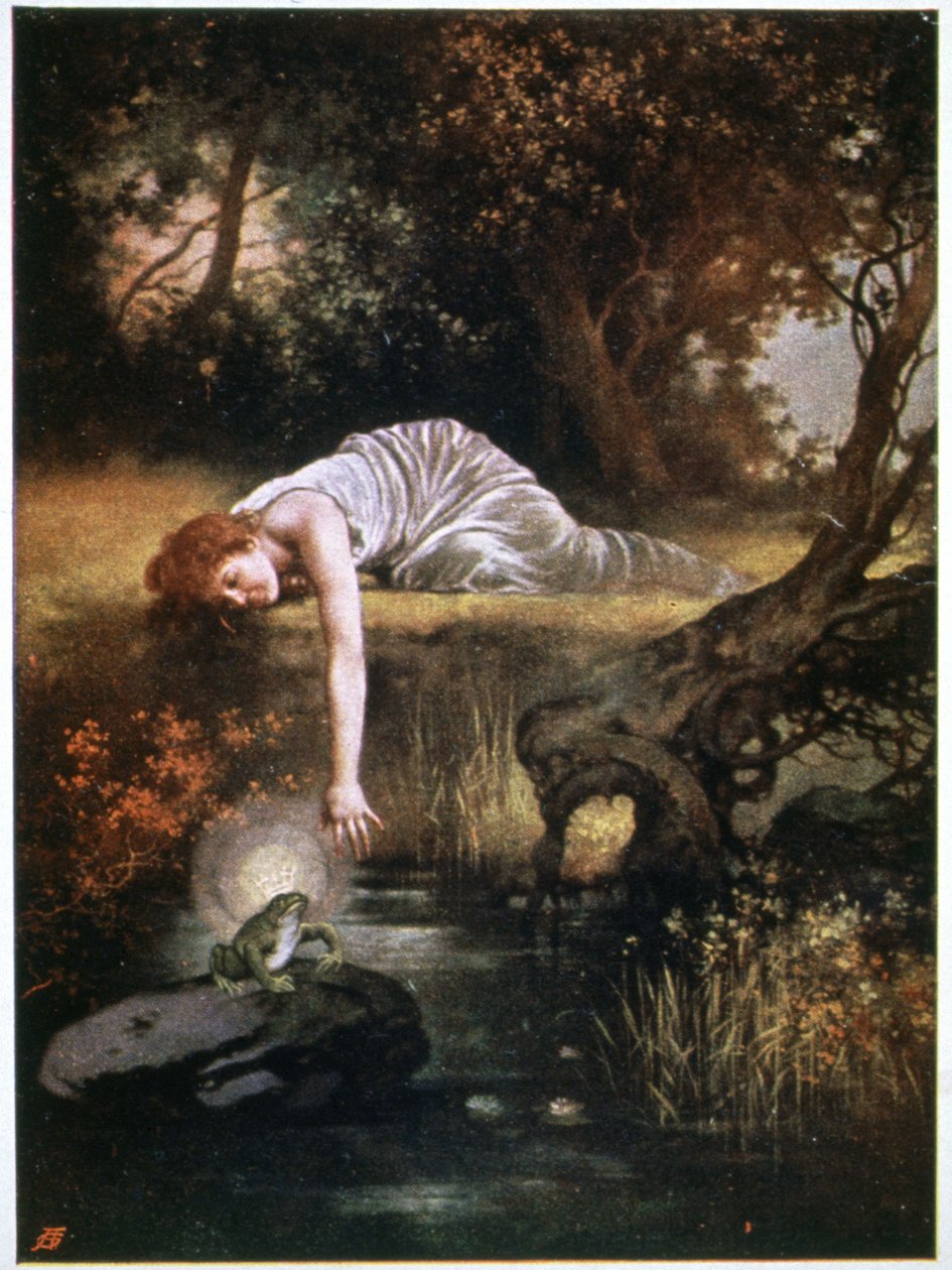 Kuningas Sammakko, n. 1900 (postikortti) af Daniel (after) Hock