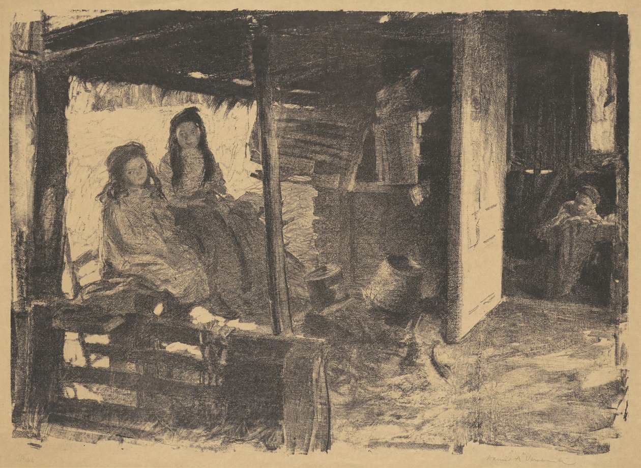 Uden titel (2 piger i en lade) af Daniel Albert Veresmith