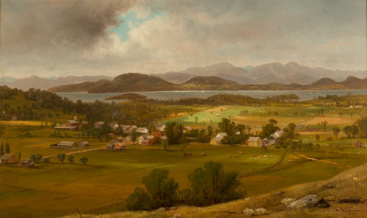 Udsigt over Charlotte og Lake Champlain af Daniel Folger Bigelow