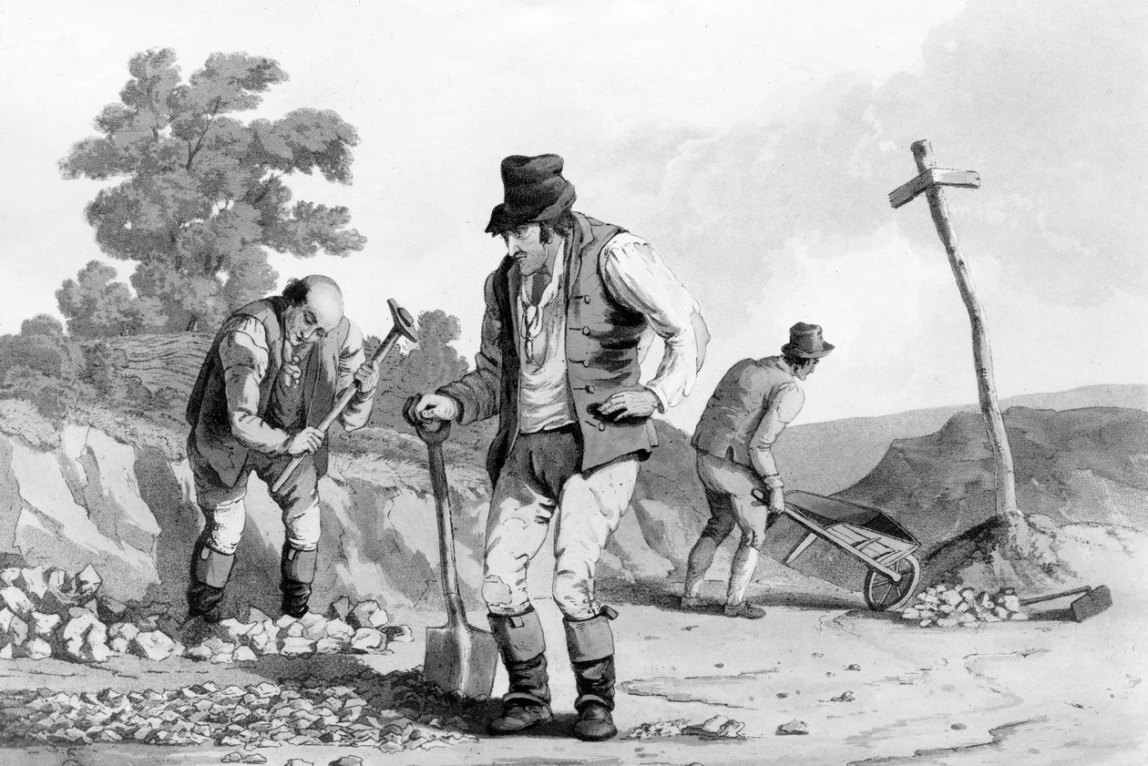 Road Menders, 1812 af Daniel Havell