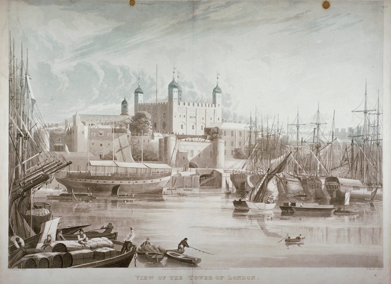 Tower of London, 1819. af Daniel Havell