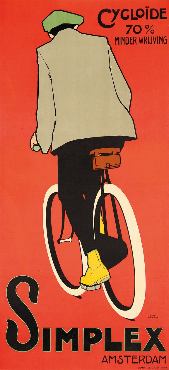En plakat, der reklamerer for Simplex Amsterdam-cykler af Daniel Hoeksema