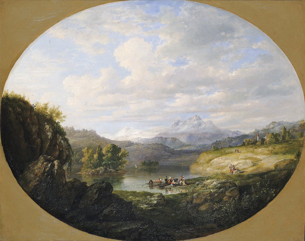 En schweizisk sø af Daniel Huntington