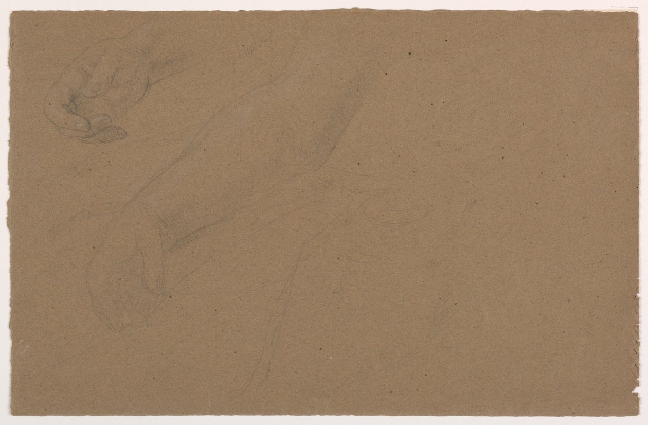 Tegning, studier af højre hånd, 1850-60 af Daniel Huntington