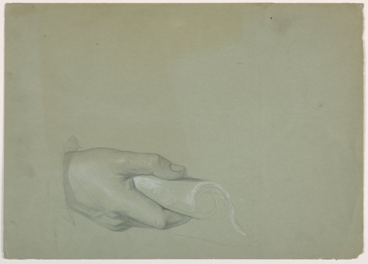 Tegning, studie til "Tributpenge", 1852 af Daniel Huntington