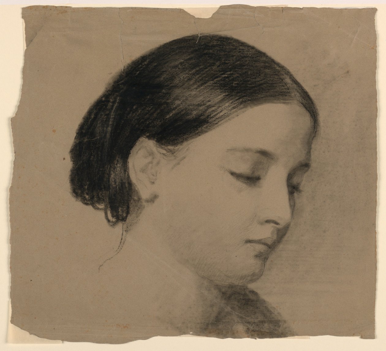 Tegning, Kunstnerens hustru Sophie, 1853 af Daniel Huntington