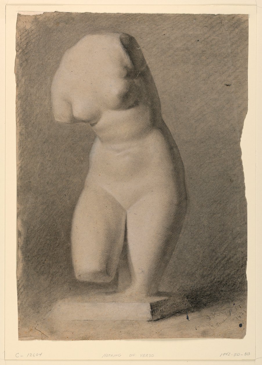 Kvindelig torso fra en gipsafstøbning af Daniel Huntington