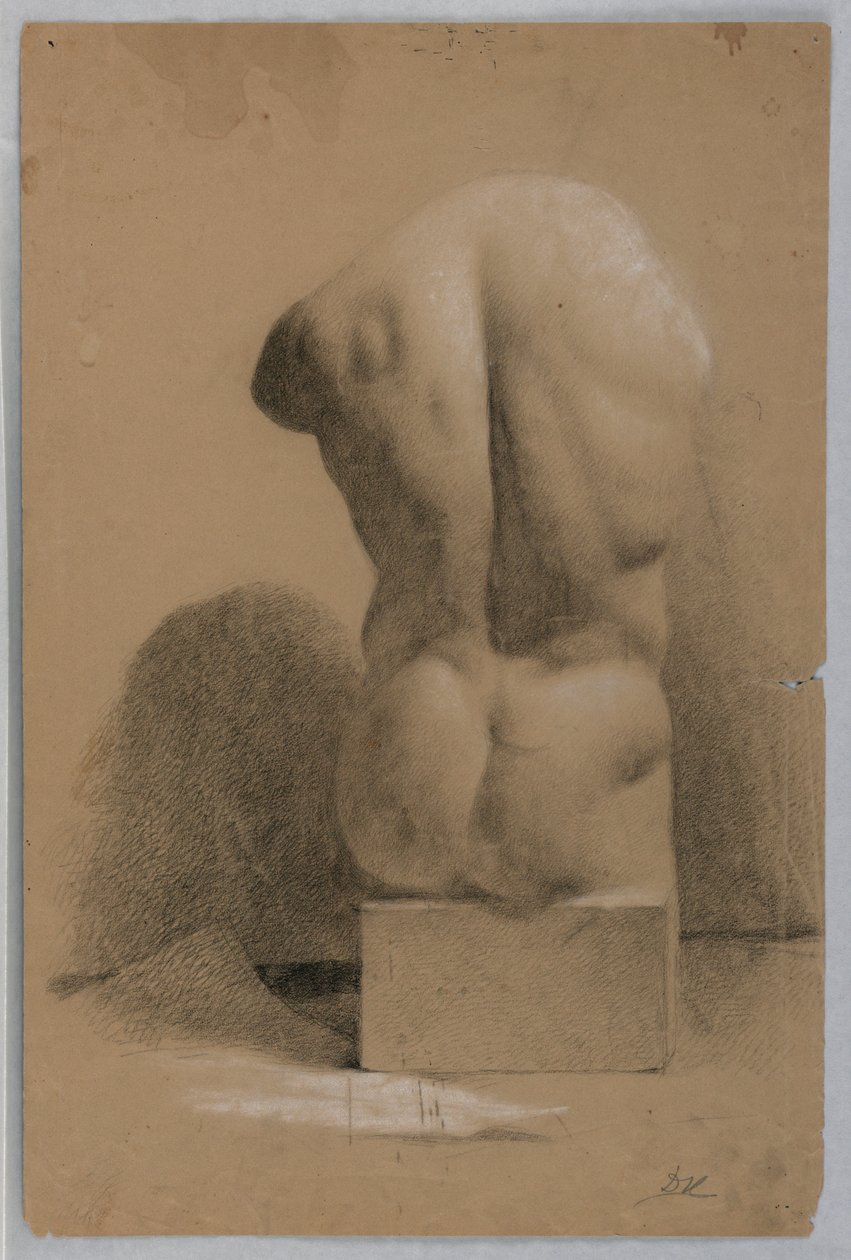 Mandlig torso fra en gipsafstøbning af Daniel Huntington
