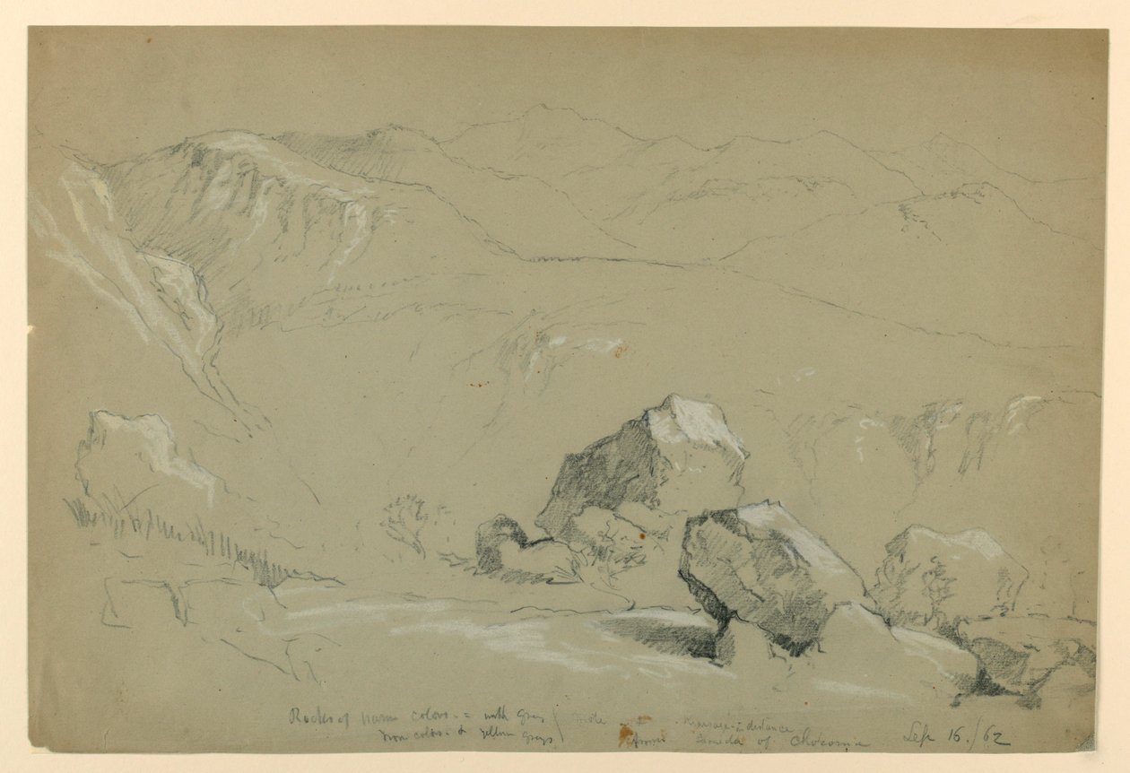 Skitse fra Mount Chocorua af Daniel Huntington