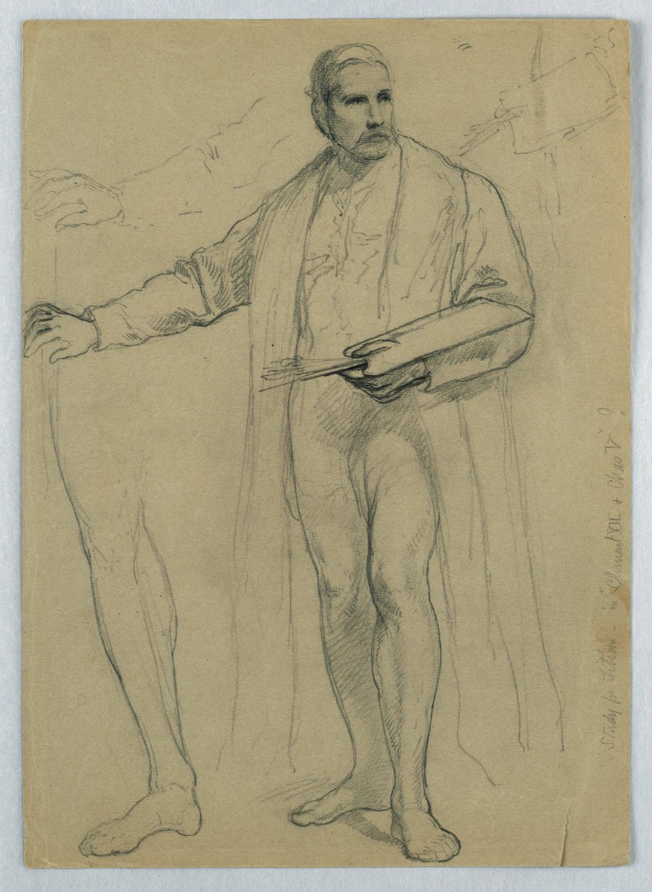 Undersøgelse til "Titian Showing af Daniel Huntington