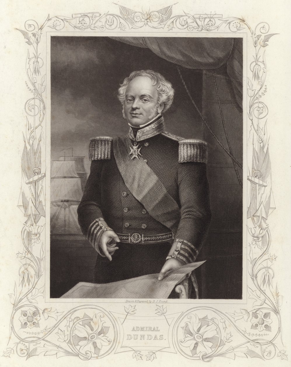 Admiral Dundas (kobberstik) af Daniel John. Pound