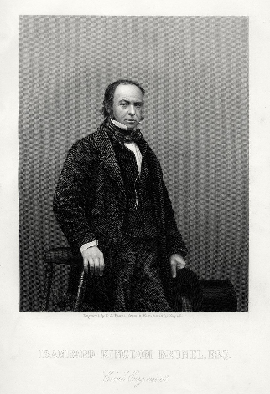 Isambard Kingdom Brunel, britisk ingeniør, c1880. af Daniel John Pound