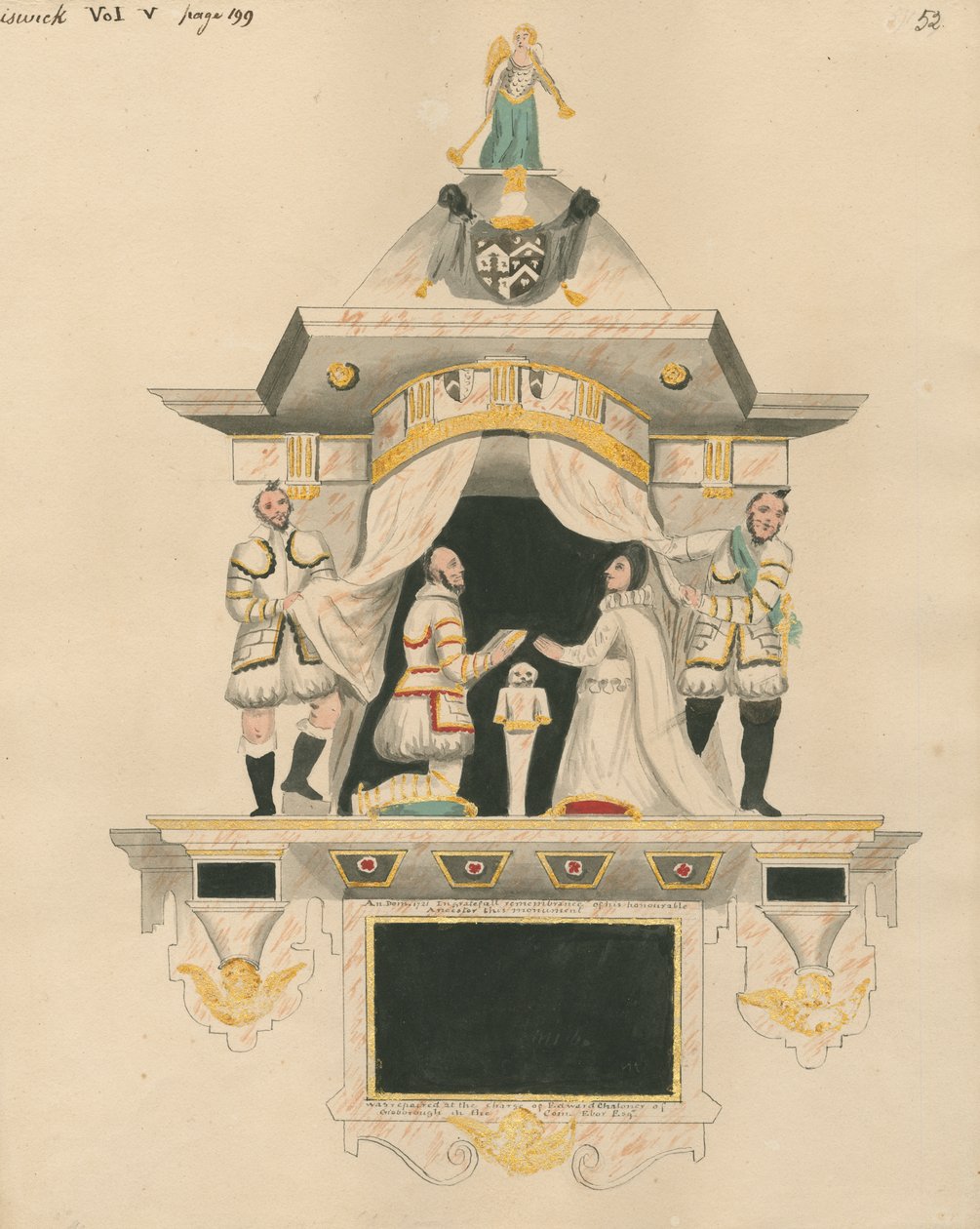 Mindesmærke for Sir Thomas Chaloner af Daniel Lysons