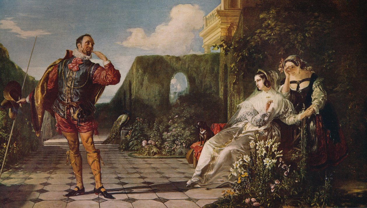Malvolio og grevinden, c1840, c1915 af Daniel Maclise