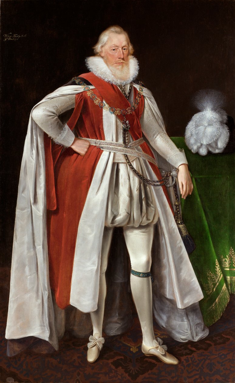 William Knollys, 1. jarl af Banbury, c1615-c1620 af Daniel Mytens