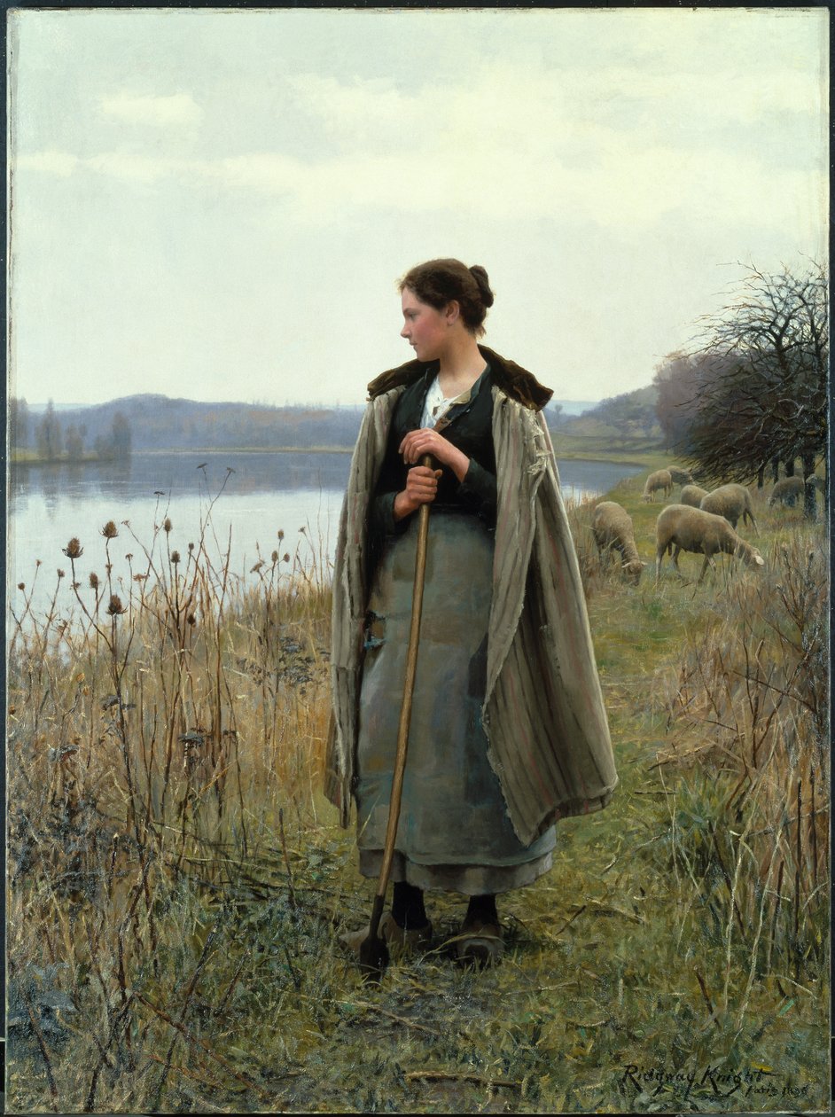 Hyrdinden, 1896 af Daniel Ridgway Knight