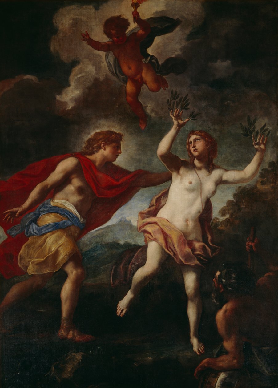 Apollo og Daphne (olie på lærred) af Daniel Seiter