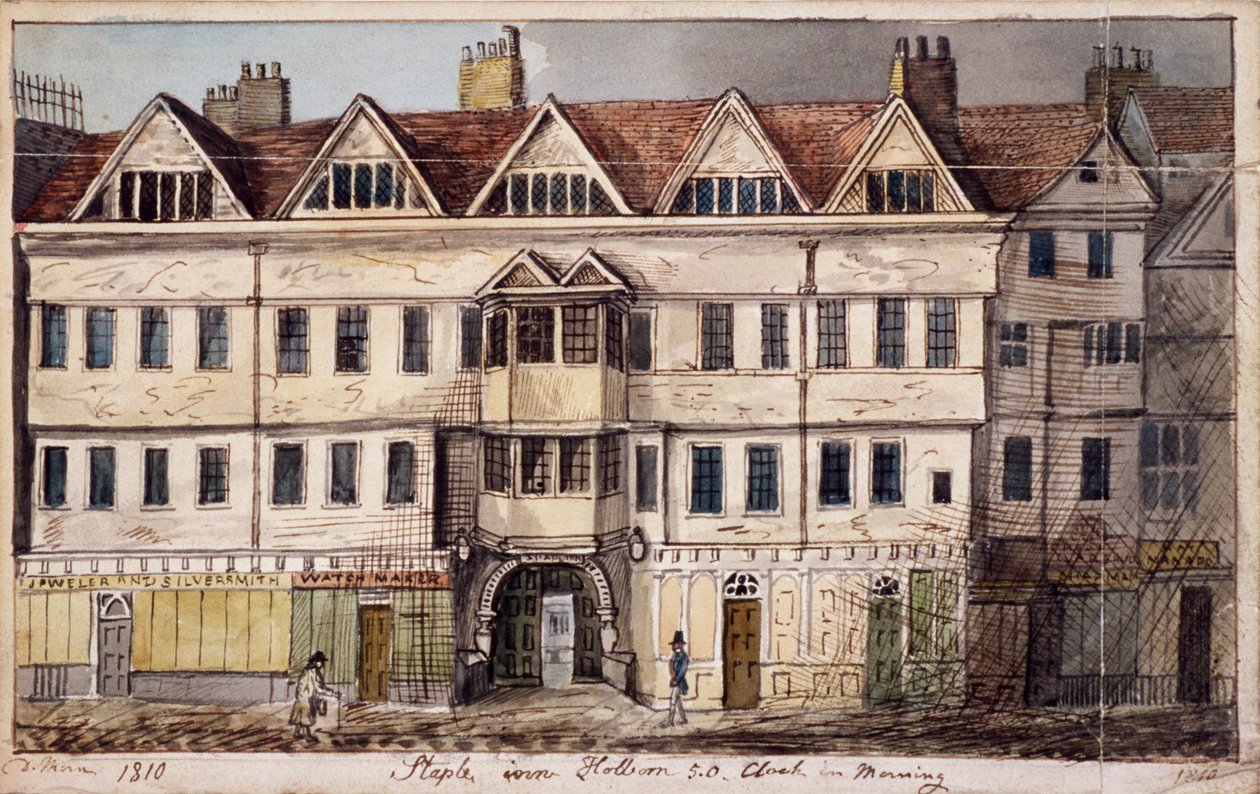 Staple Inn, London, 1810 af Daniel Thorn