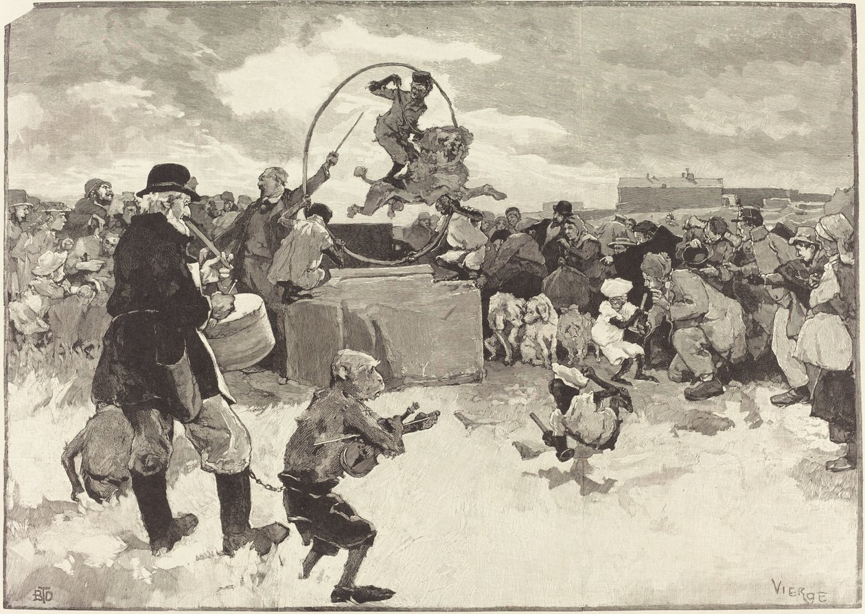 De lærde hunde, 1883. af Daniel Urrabieta Vierge