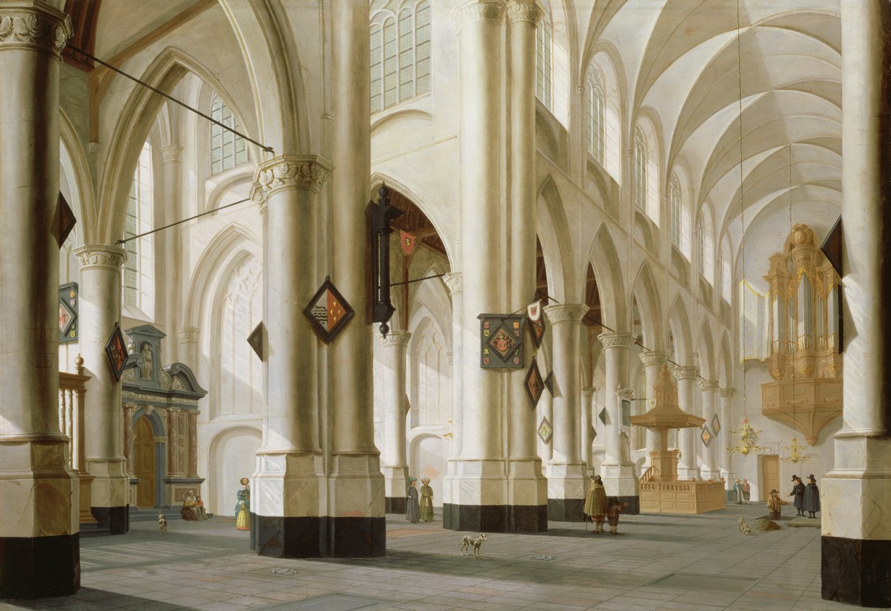 Interiør af St. Laurenskerk, Rotterdam af Daniel de Blieck