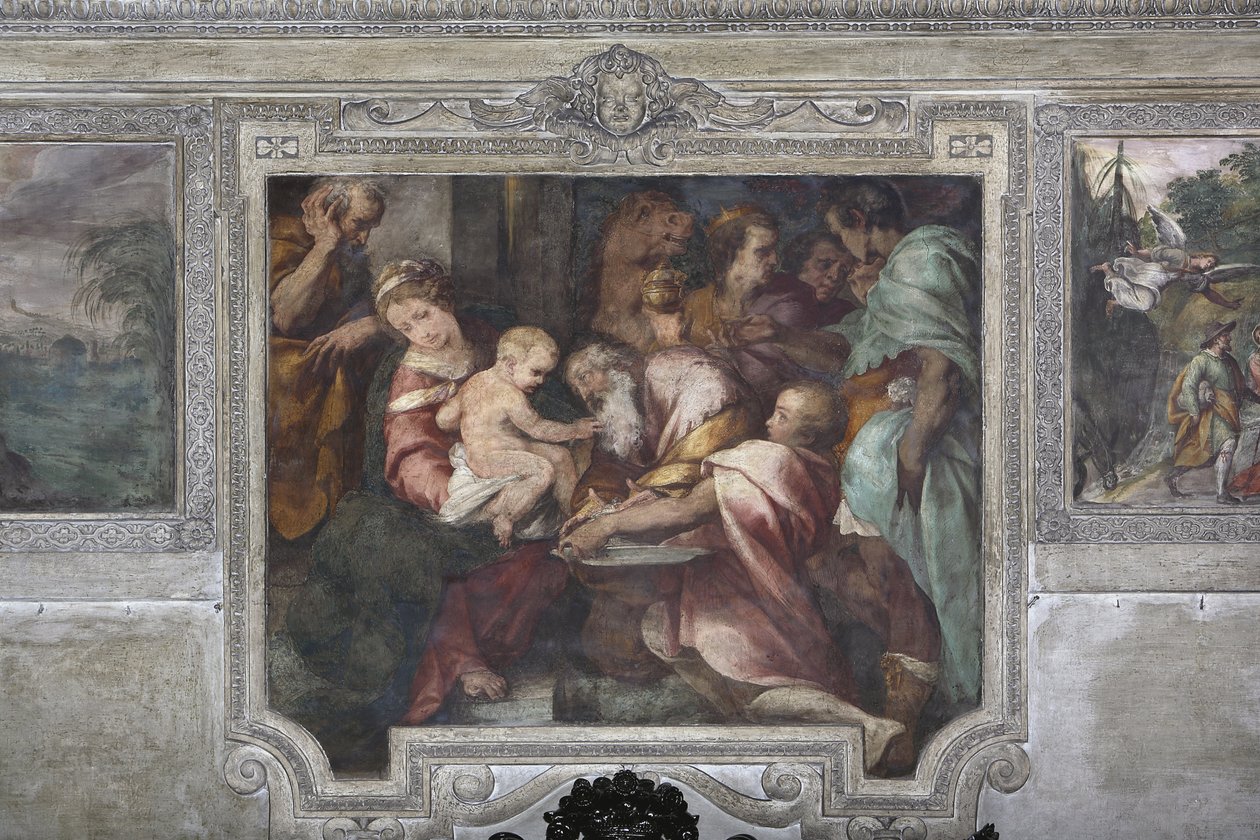 Tilbedelse af Magi, ca. 1620 (fresko) af Daniele Crespi