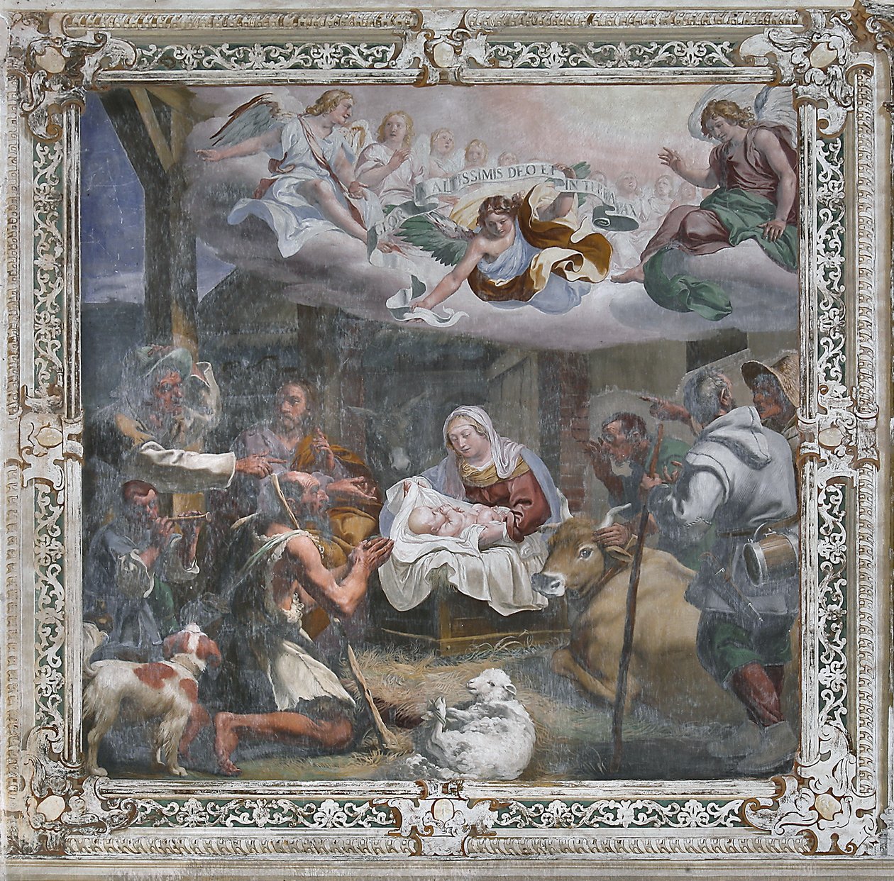 Tilbedelse af hyrderne (fresko) af Daniele Crespi