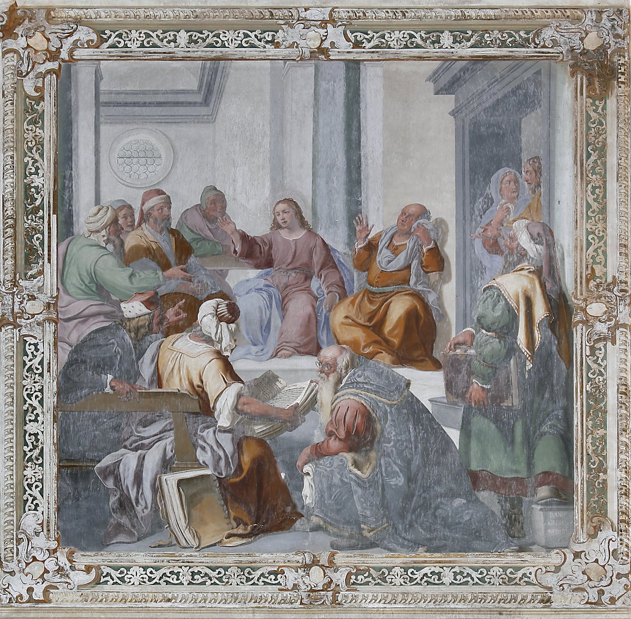 Kristus blandt lægerne (fresko) af Daniele Crespi
