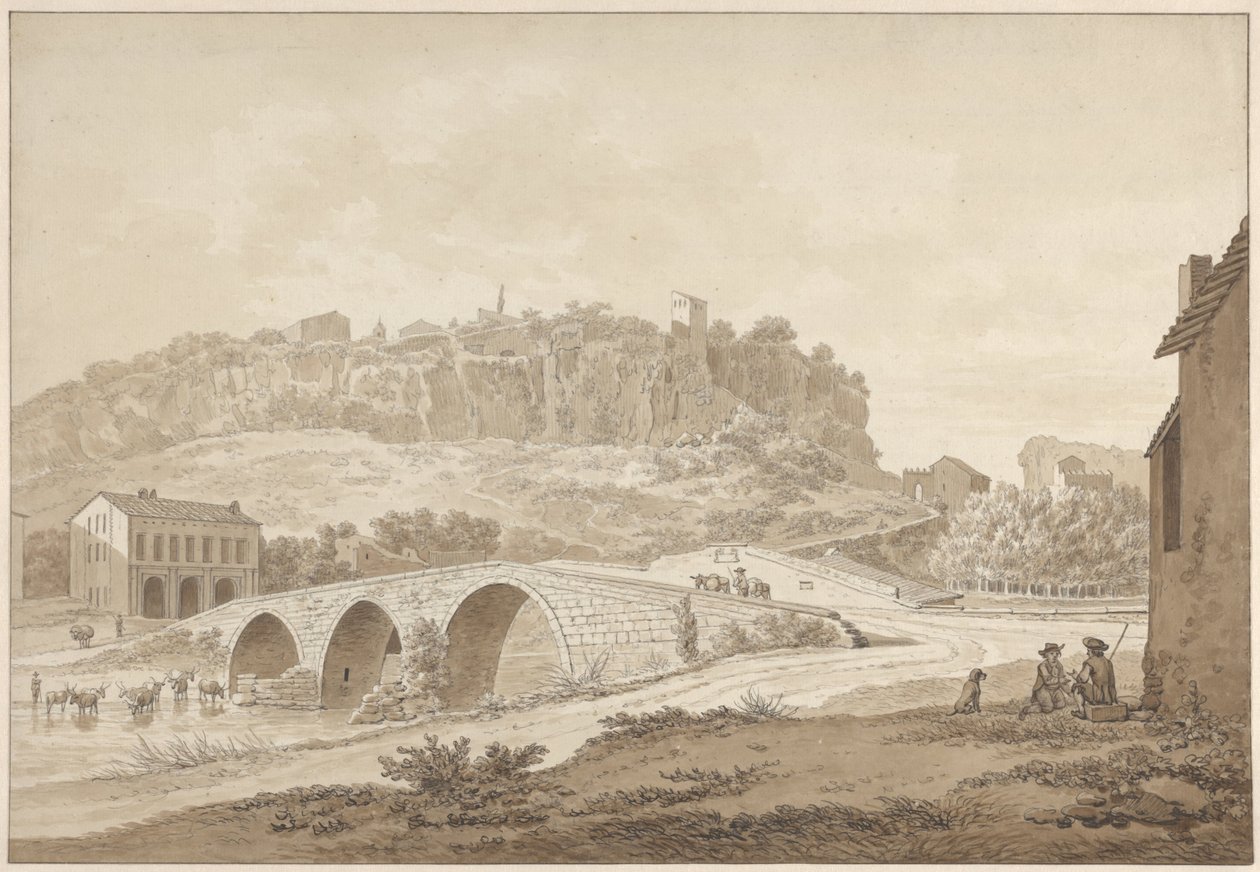 Udsigt over Civita Castellana af Daniël Dupré