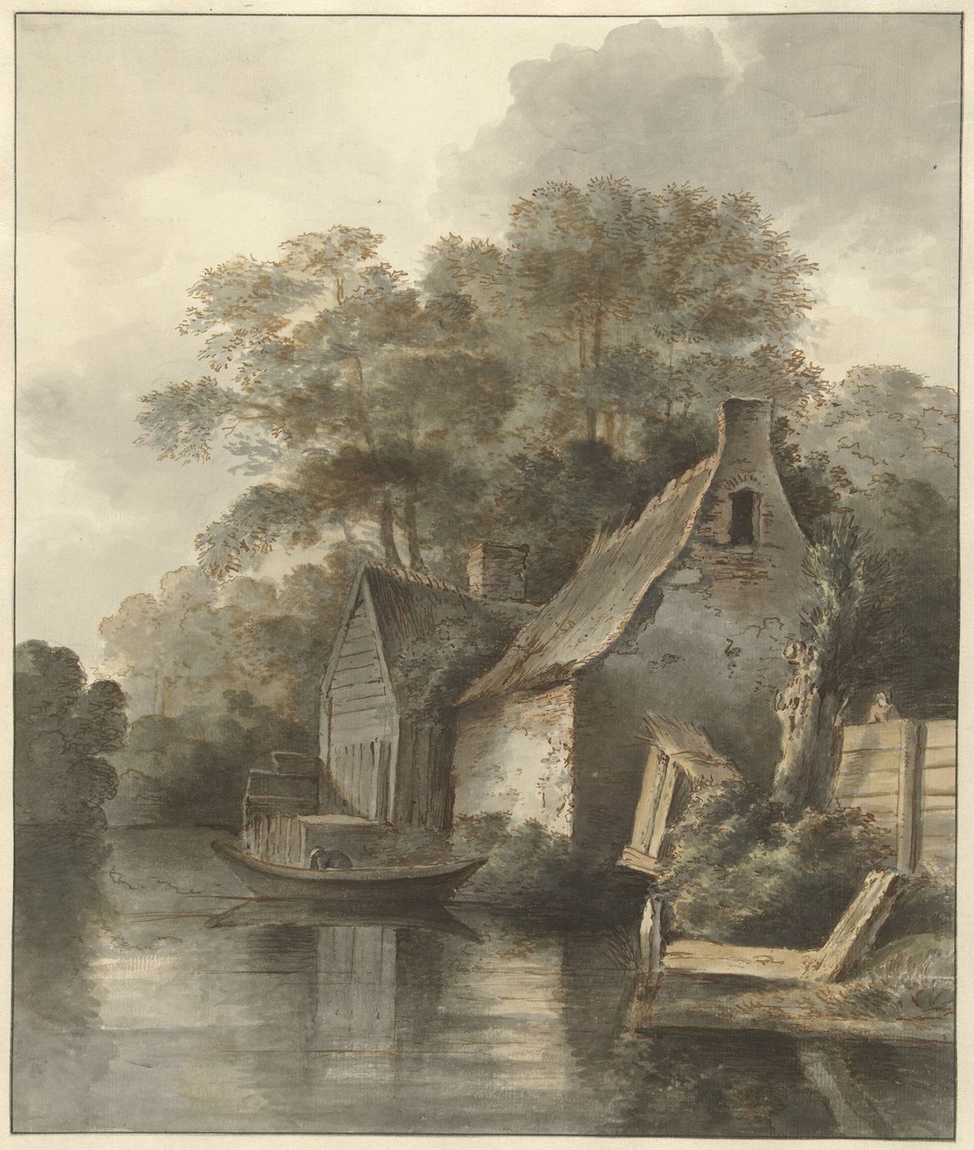 Huse ved en kanal af Daniël Kerkhoff
