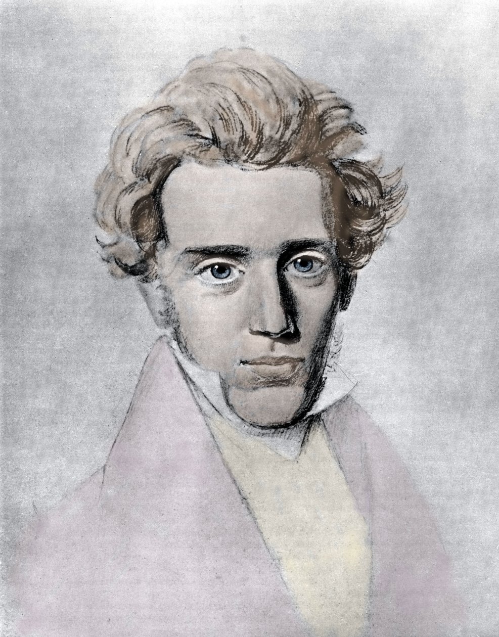 Soren Aabye Kierkegaard, c.1840 af Danish School