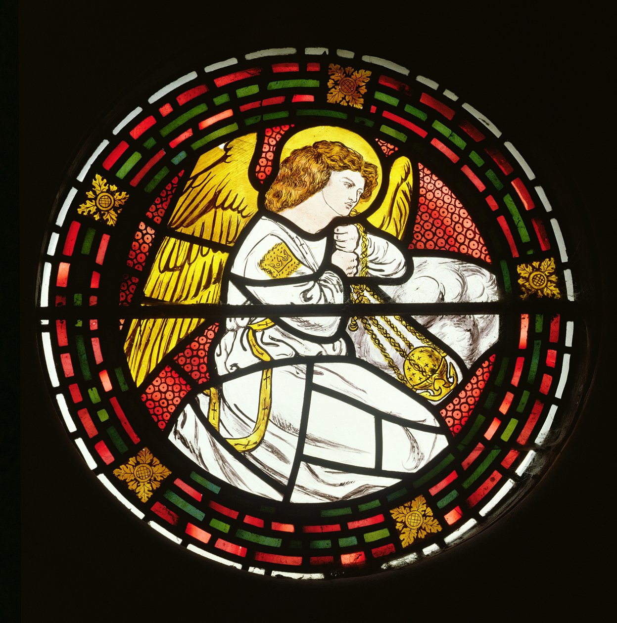 Engel med røgelseskar, 1861 (farvet glas) af Dante Gabriel Charles Rossetti