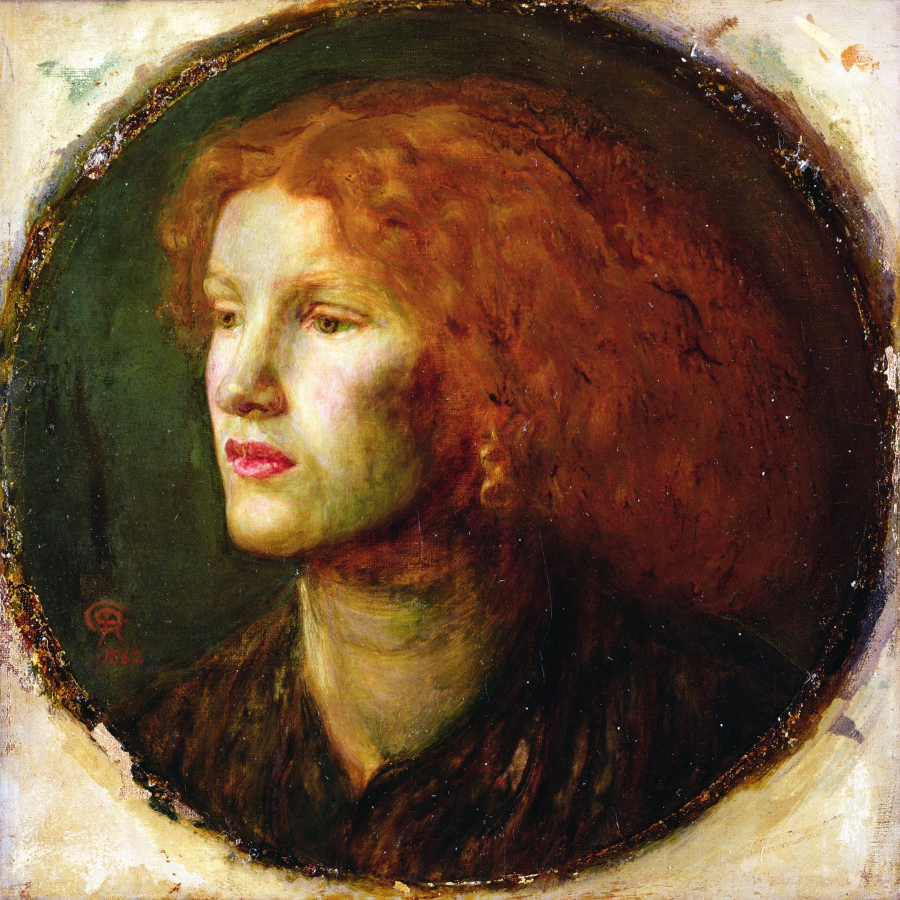 Portræt af Fanny Cornforth, ca. 1860 af Dante Gabriel Charles Rossetti