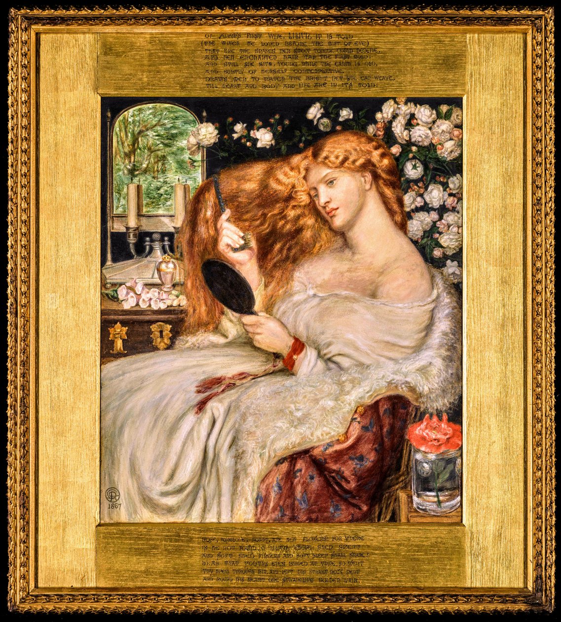 Lady Lilith af Dante Gabriel Charles Rossetti