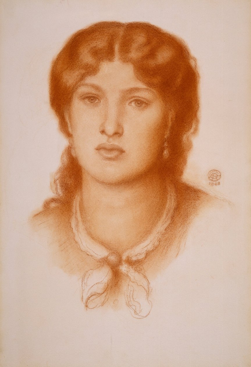 Portræt af Fanny Cornforth af Dante Gabriel Charles Rossetti