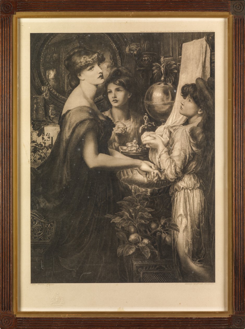 Den smukke hånd af Dante Gabriel (after) Rossetti