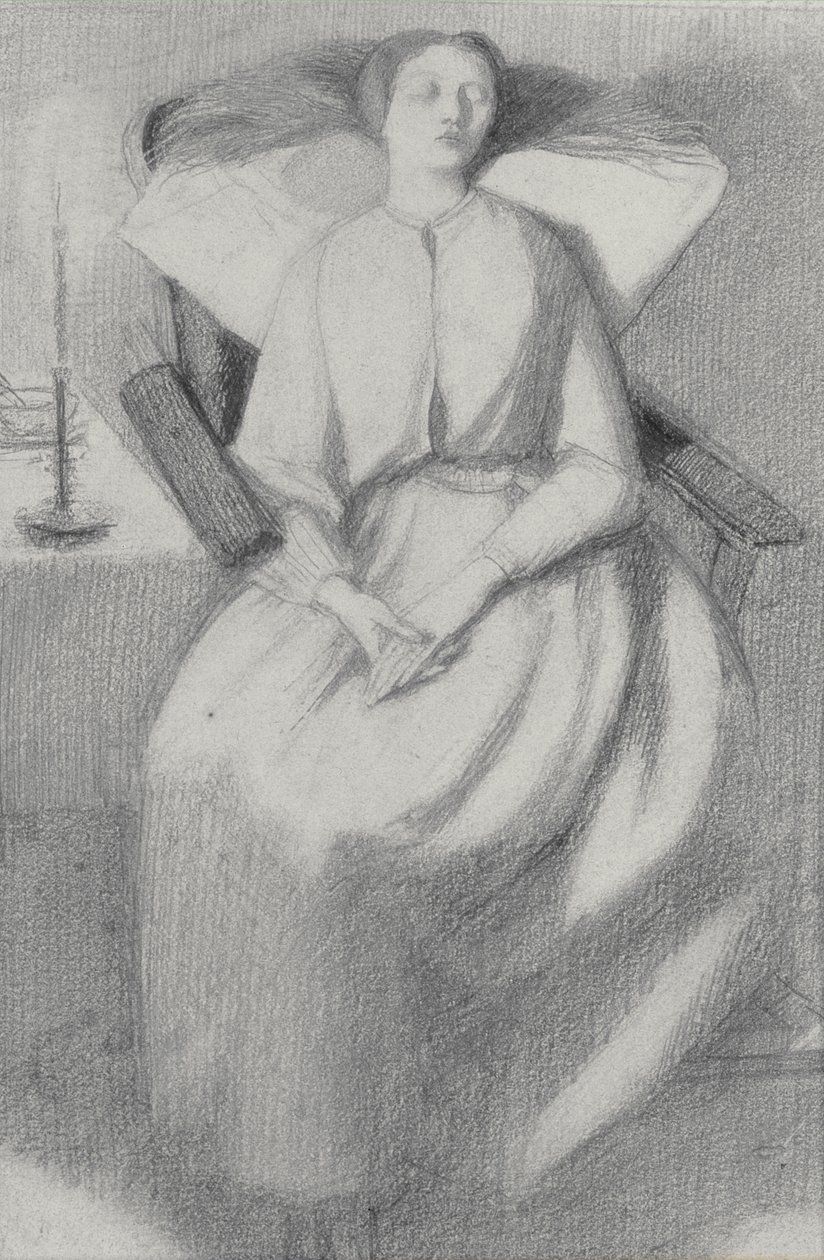 Elizabeth Siddal af Dante Gabriel Charles Rossetti
