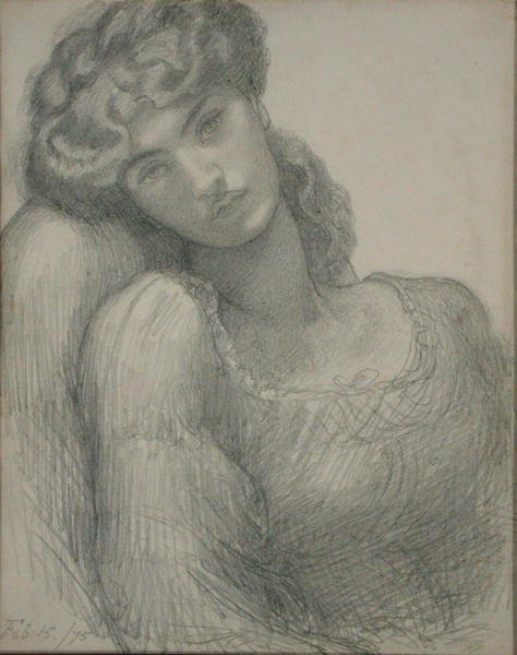 Fru Morris (1839-1914) af Dante Gabriel Charles Rossetti