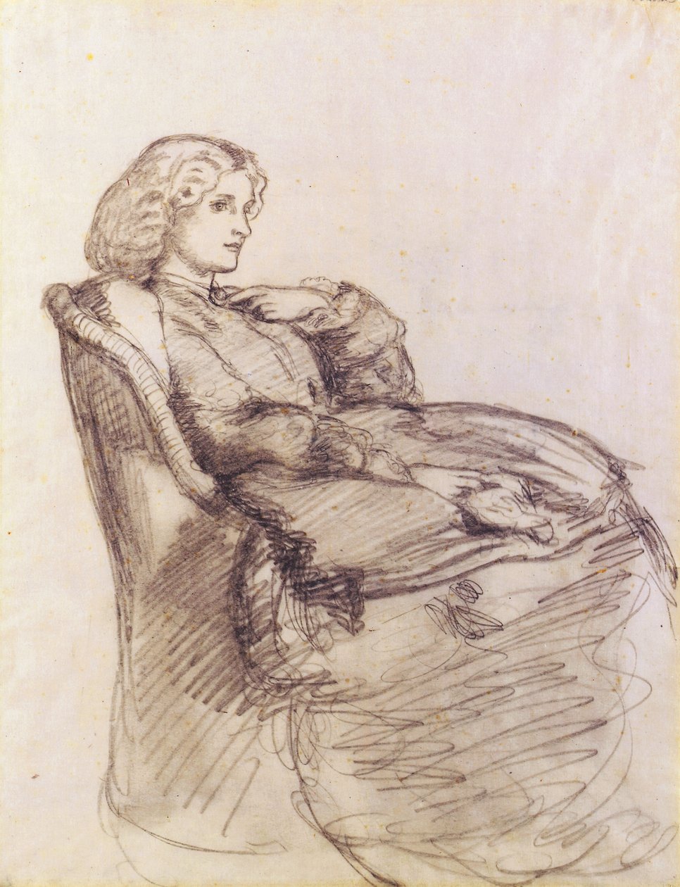 Portræt af Annie Miller af Dante Gabriel Charles Rossetti