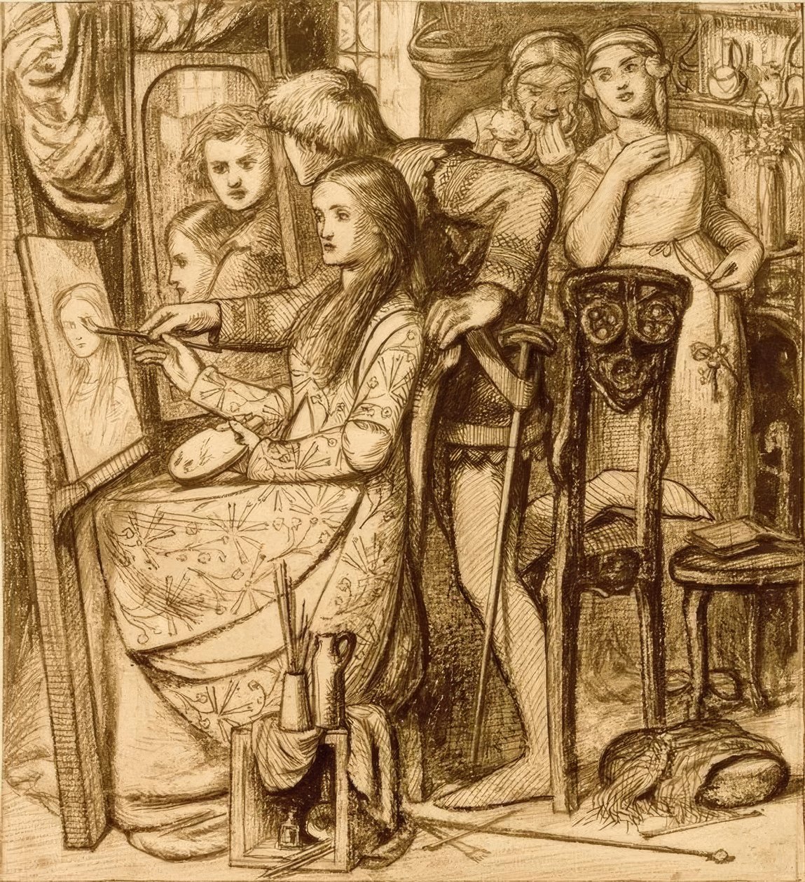 Kærlighedens spejl af Dante Gabriel Charles Rossetti