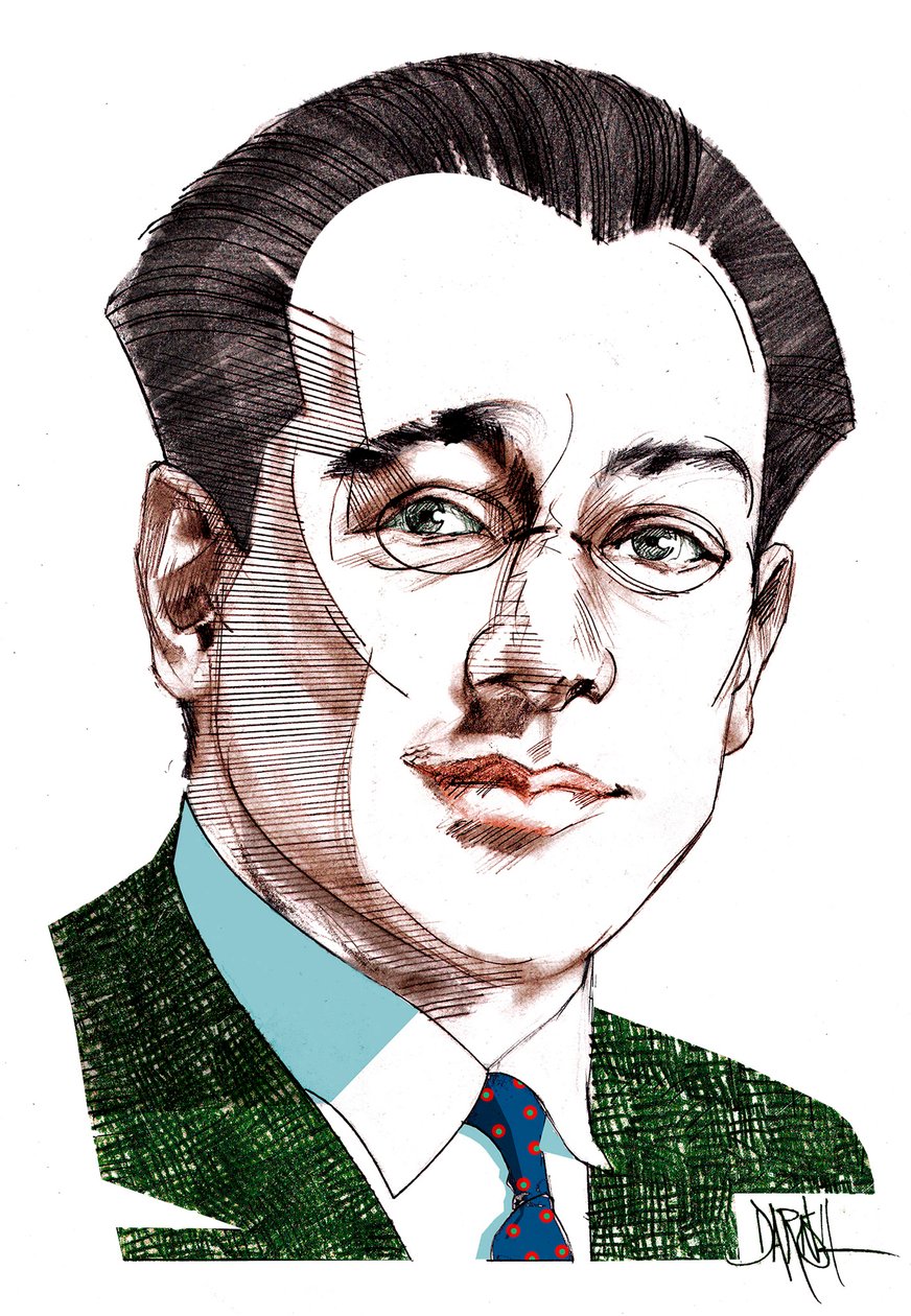 Carlo Diano, 2022 (digital farveblyantstegning) af Dariush Radpour