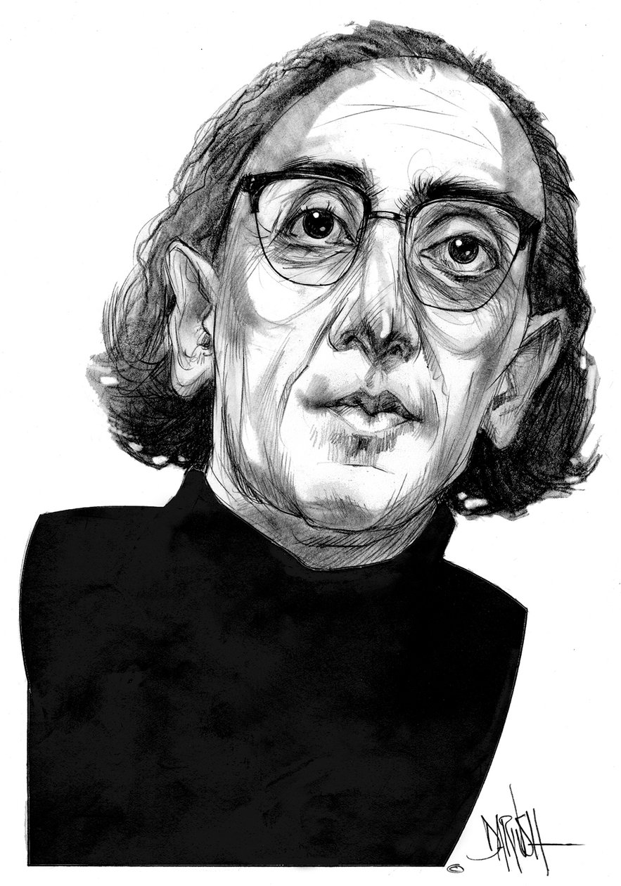 Franco Battiato (blyantstegning) af Dariush Radpour