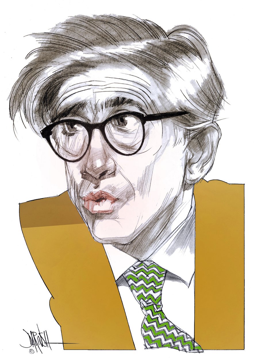 Franco Debenedetti (digital farveblyantstegning) af Dariush Radpour