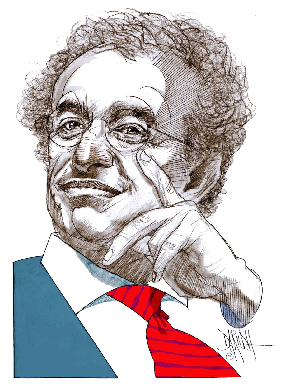 Gad Lerner (digital farveblyantstegning) af Dariush Radpour