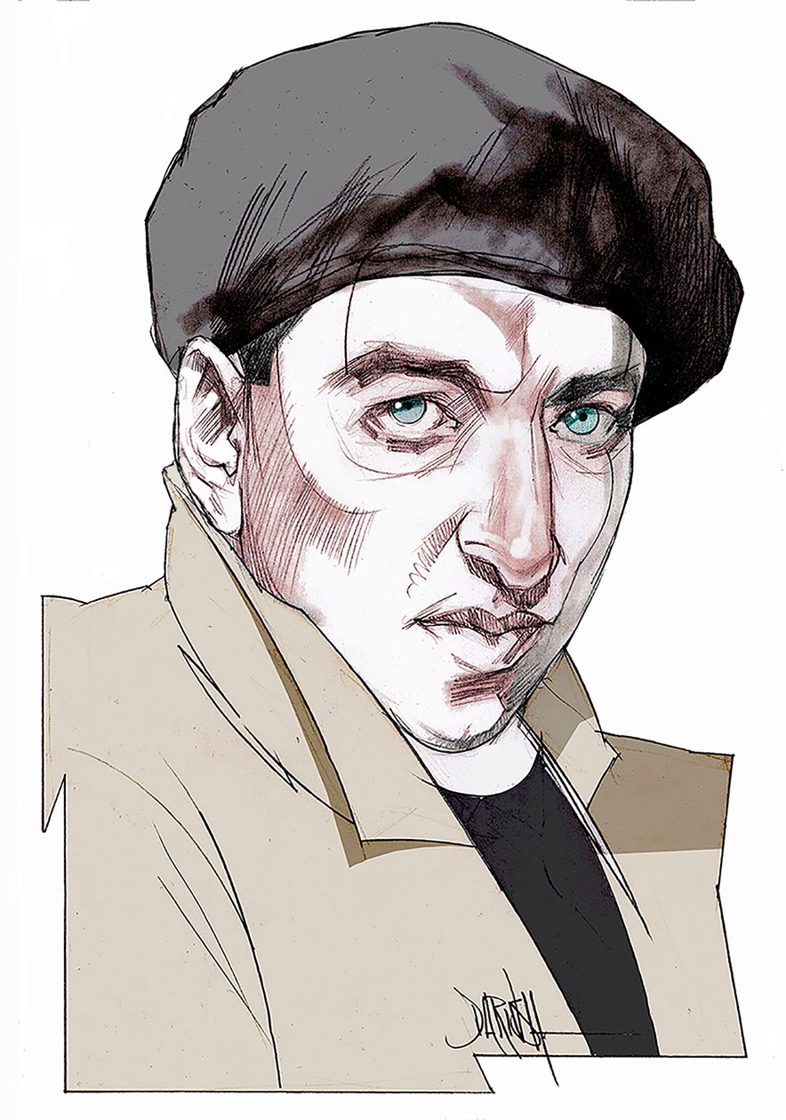 Giacomo Antonini, 2022 (digital farveblyantstegning) af Dariush Radpour